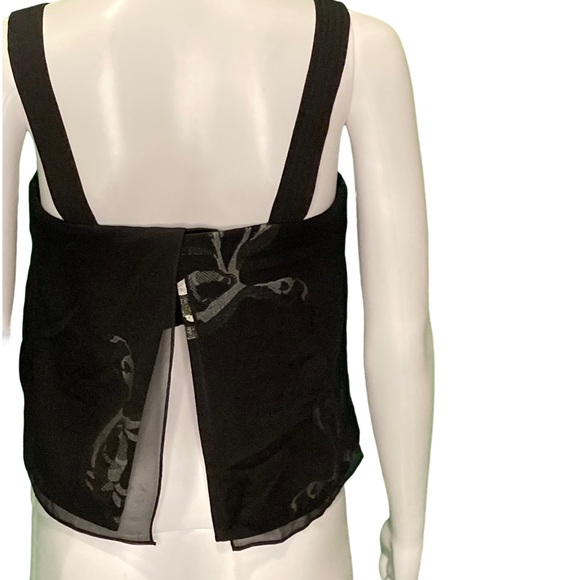 NWT 3.1 Phillip Lim Black & Silver Cropped Silk Tank Top - Picture 2 of 8